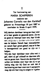 Maria Schipperen Johannes Cornelis van den Kerkhof