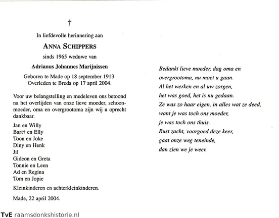Anna Schippers Adrianus Johannes Marijnissen
