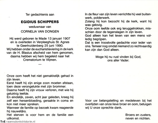 Egidius Schippers Cornelia van Dongen