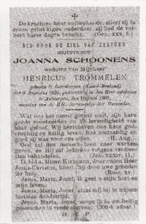 Joanna Schoonens Henricus Trommelen