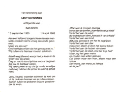 Leny Schoones Bas Boer