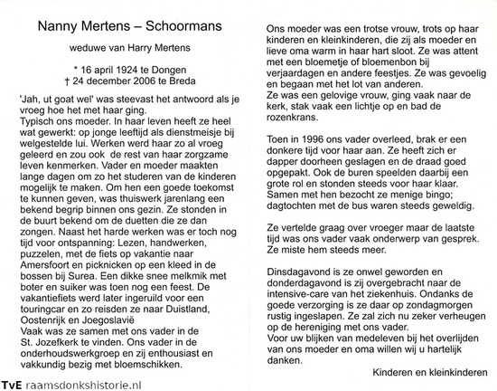 Nanny Schoormans Harry Mertens