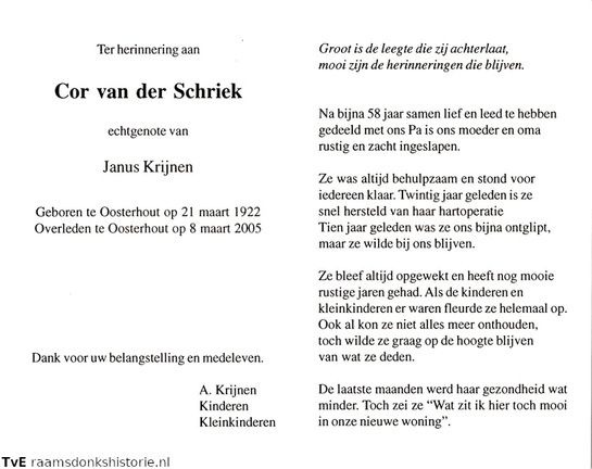 Cor van der  Schriek Janus Krijnen