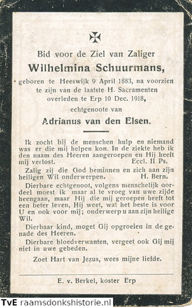 Wilhelmina Schuurmans Adrianaus van den Elsen