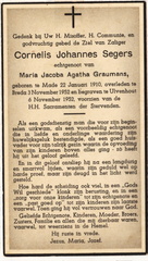 Cornelis Johannes Segers Maria Jacoba Agatha Graumans