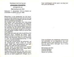 Johanna Senders Bernardus van Alst