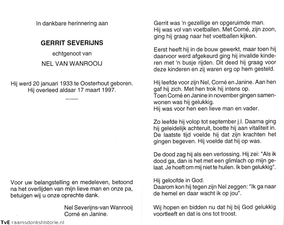 Gerrit Severijns Nel van Wanrooij
