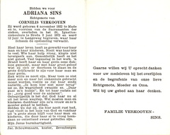 Adriana Sins Cornelis Verkooyen