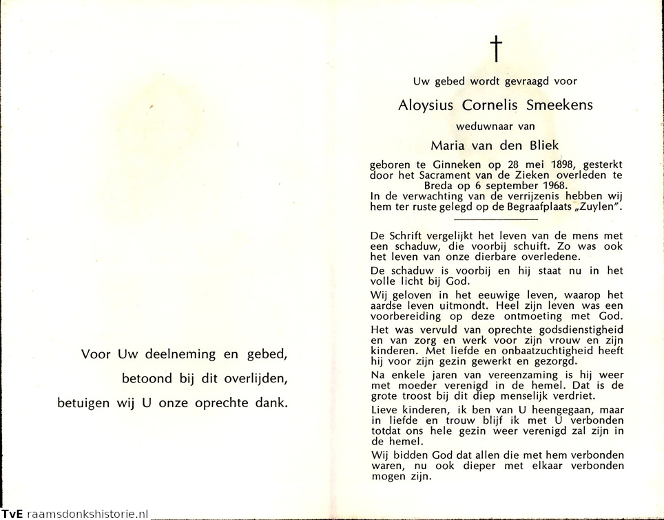 Aloysius Cornelius Smeekens-Maria van den Bliek