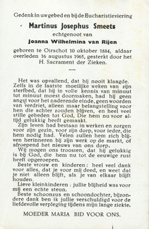 Martinus Josephus Smeets Joanna Wilhelmina van Rijen