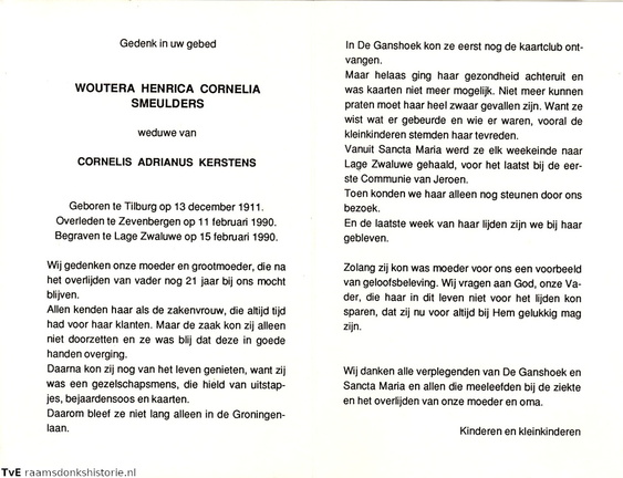 Woutera Henrica Cornelia Smeulders Cornelis Adrianus Kerstens