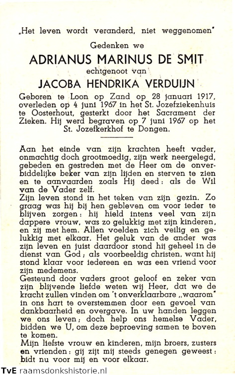 Adrianus Marinus de Smit Jacoba Hendrika Verduijn