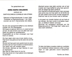 Anna Maria Snijders Bartholomeus Cornelis van Strien