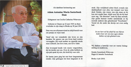 Adam Antonius Maria Soeterboek Cecilia Catharina Witteveen 