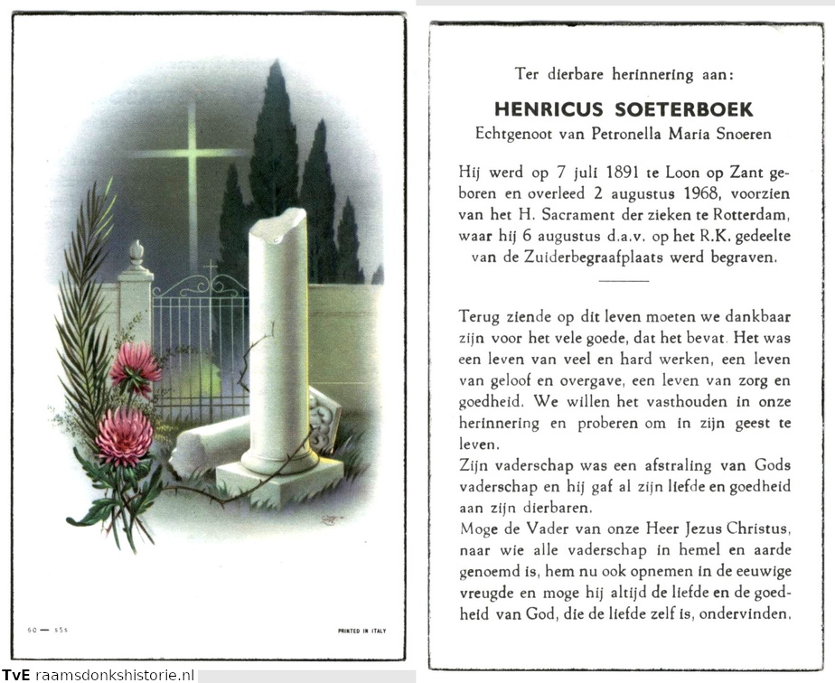 Henricus Soeterboek Petronella Maria Snoeren