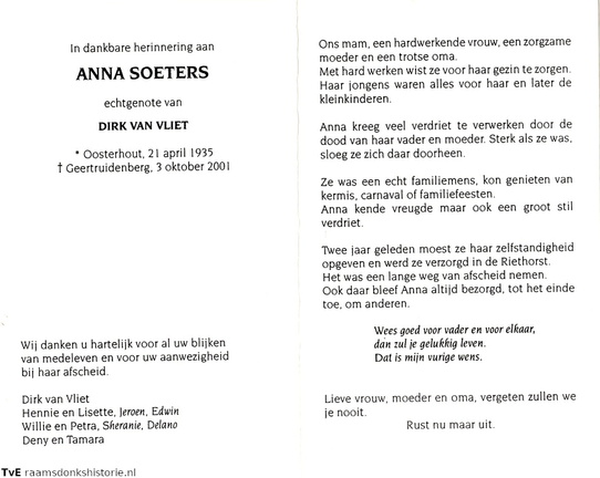 Anna Soeters Dirk van Vliet