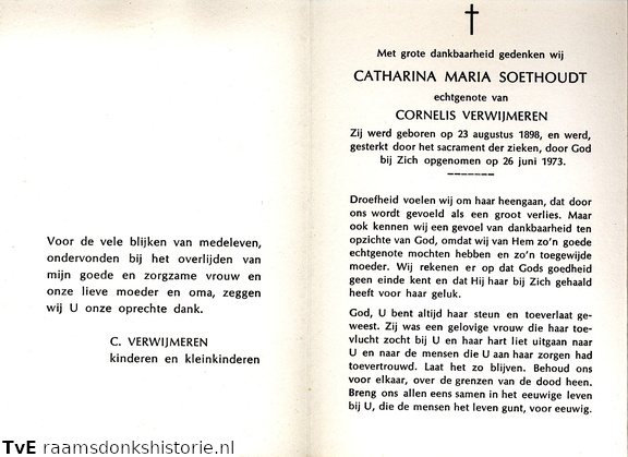 Catharina Maria Soethoudt Cornelis Verwijmeren