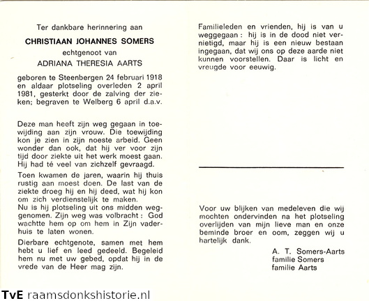 Christiaan Johannes Somers Adriana Theresia Aarts