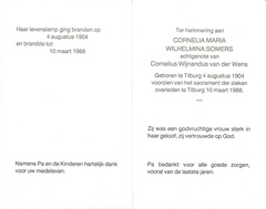 Cornelia Maria Wilhelmina Somers Cornelius Wijnandus van der Wens