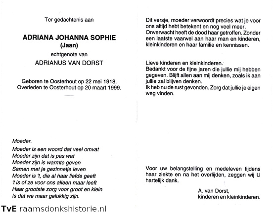Adriana Johanna Sophie Adrianus van Dorst
