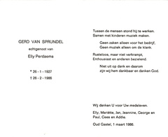 Gerd van Sprundel Elly Perdaems