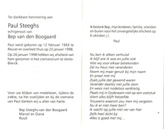Paul Steeghs Bep van den Boogaard