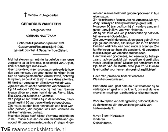 Gerardus van Steen Adriana Nagtzaam