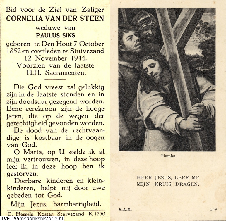 Cornelia van der Steen Paulus Sins