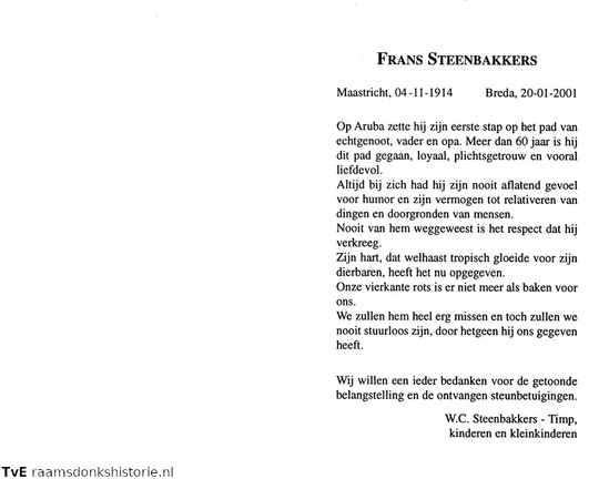 Frans Steenbakkers W.C. Timp