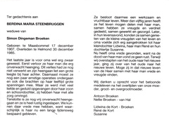 Berdina Maria Steenbruggen Simon Dingeman Broeken