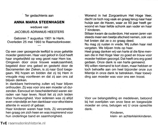 Anna Maria Steenhagen Jacobus Adrianus Heesters