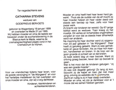 Catharina Stevens Godefridus Bervoets