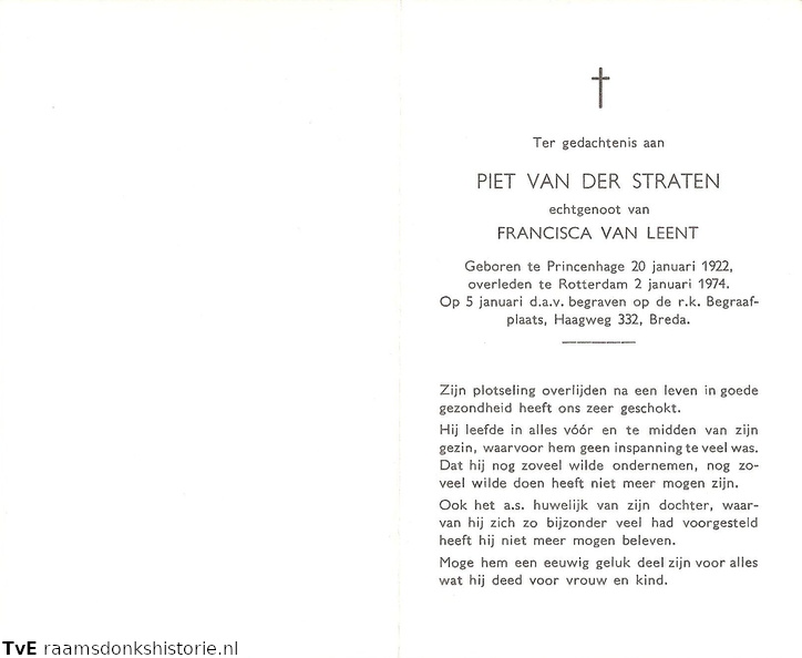 Piet van der Straten Francisca van Leent