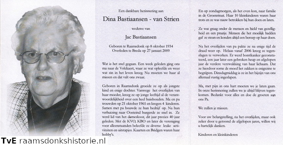 Strien van, Dina  Jac Bastiaansen