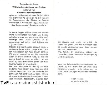 Wilhelmina Adriana van Strien Adrianus Jacobus Roelen