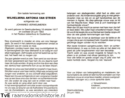 Wilhelmina Antonia van Strien Johannes Verweijmeren