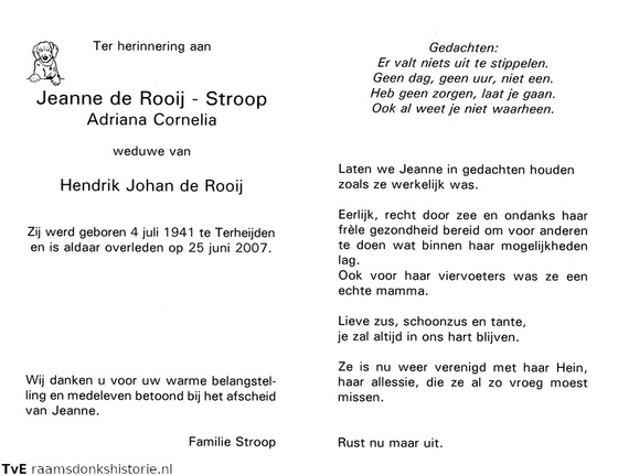 Adriana Cornelia Stroop Hendrik Johan de Rooij