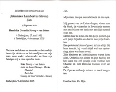 Johannes Lambertus Stroop Hendrika Cornelia van Seters