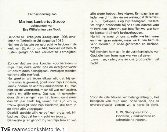 Marinus Lambertus Stroop Eva Wilhelmina van Gool
