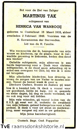 Martinus Tak Henrica van Wanrooij
