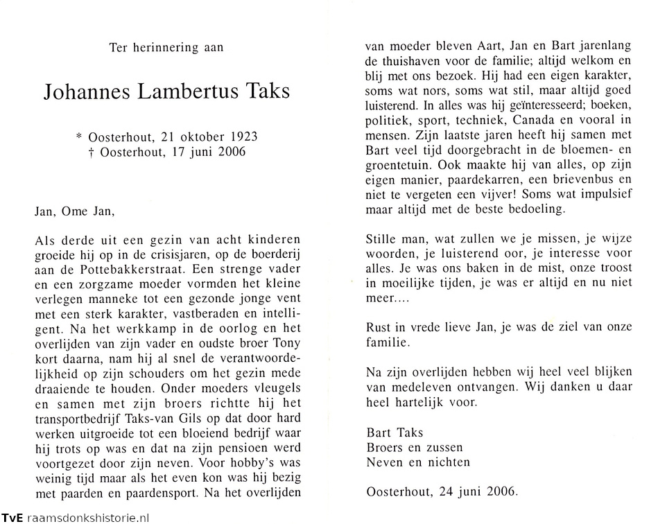 Johannes Lambertus Taks