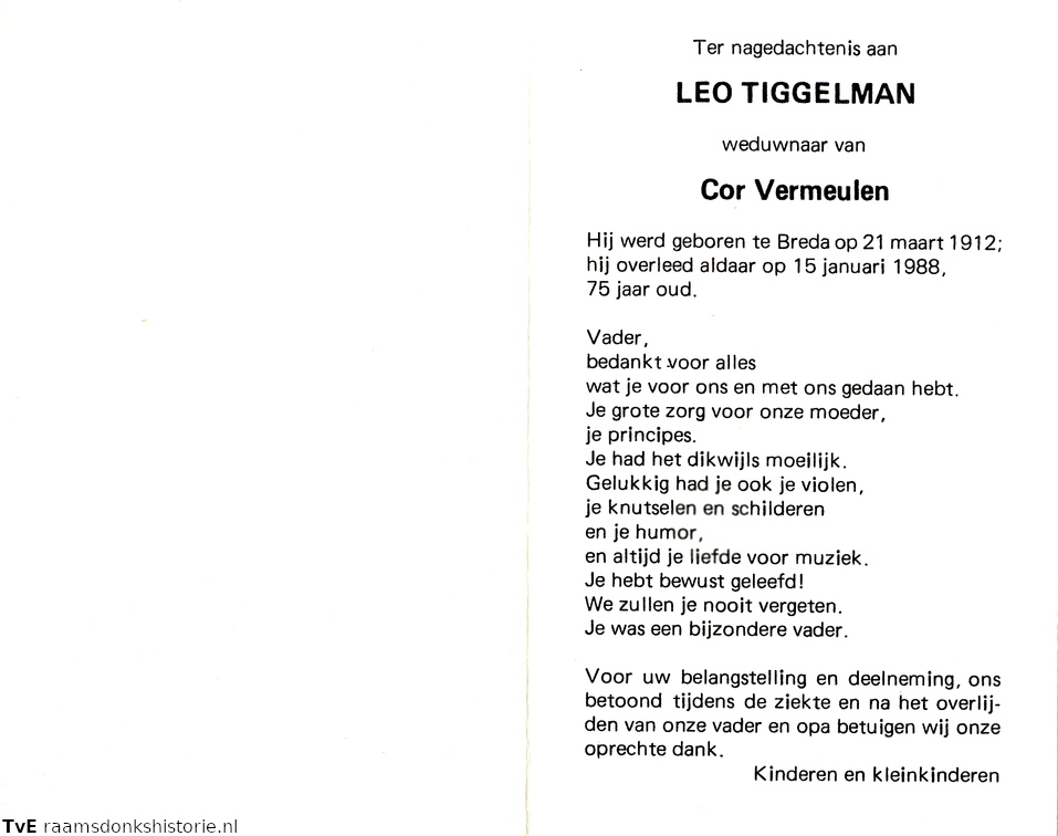 Leo Tiggelman Cor Vermeulen