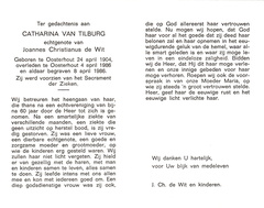 Catharina van Tilburg Joannes Christianus de Wit