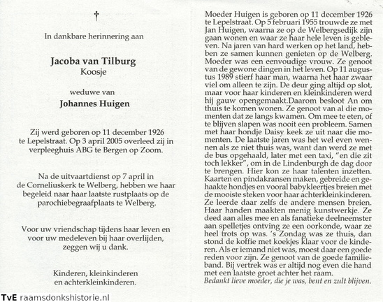 Jacoba van Tilburg Johannes Huigen