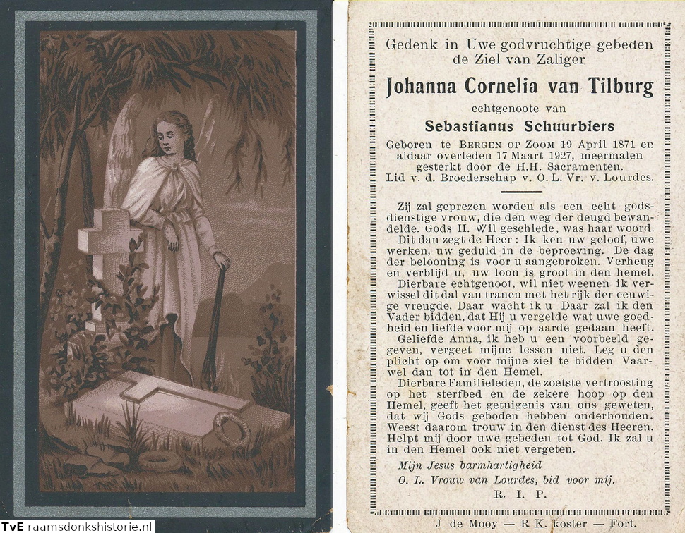 Johanna Cornelia van Tilburg Sebastianus Schuurbiers