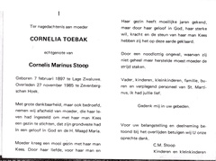Cornelia Toebak Cornelis Marinus Stoop