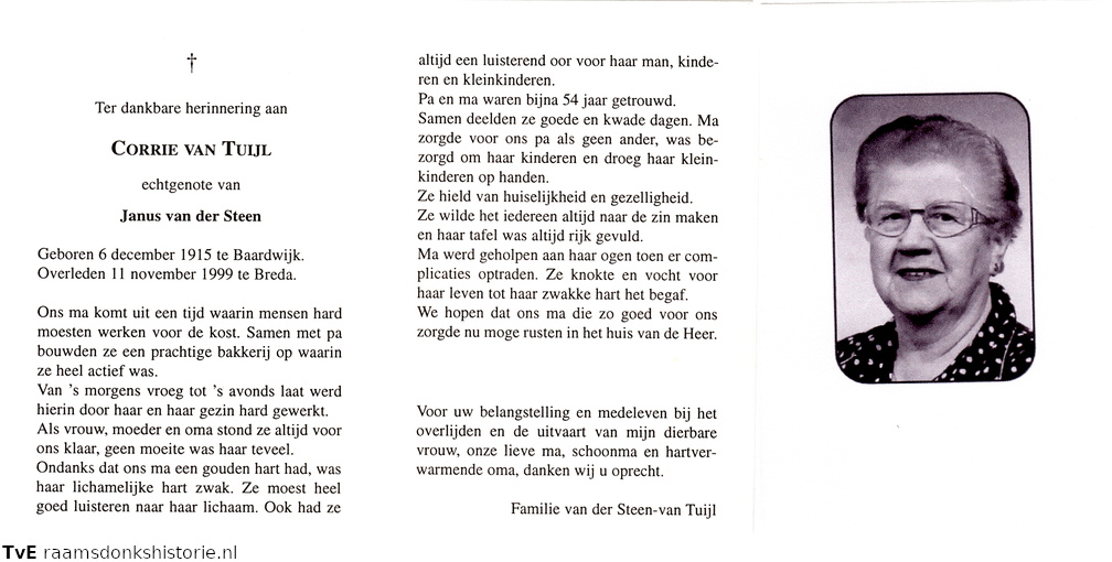 Corrie van Tuijl Janus van der Steen