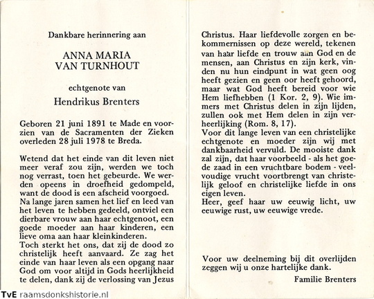 Anna Maria van Turnhout Hendrikus Brenters