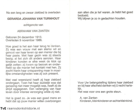 Gerarda Johanna van Turnhout Abraham van Zanten