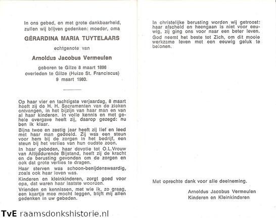 Gerardina Maria Tuytelaars  Arnoldus Jacobus Vermeulen
